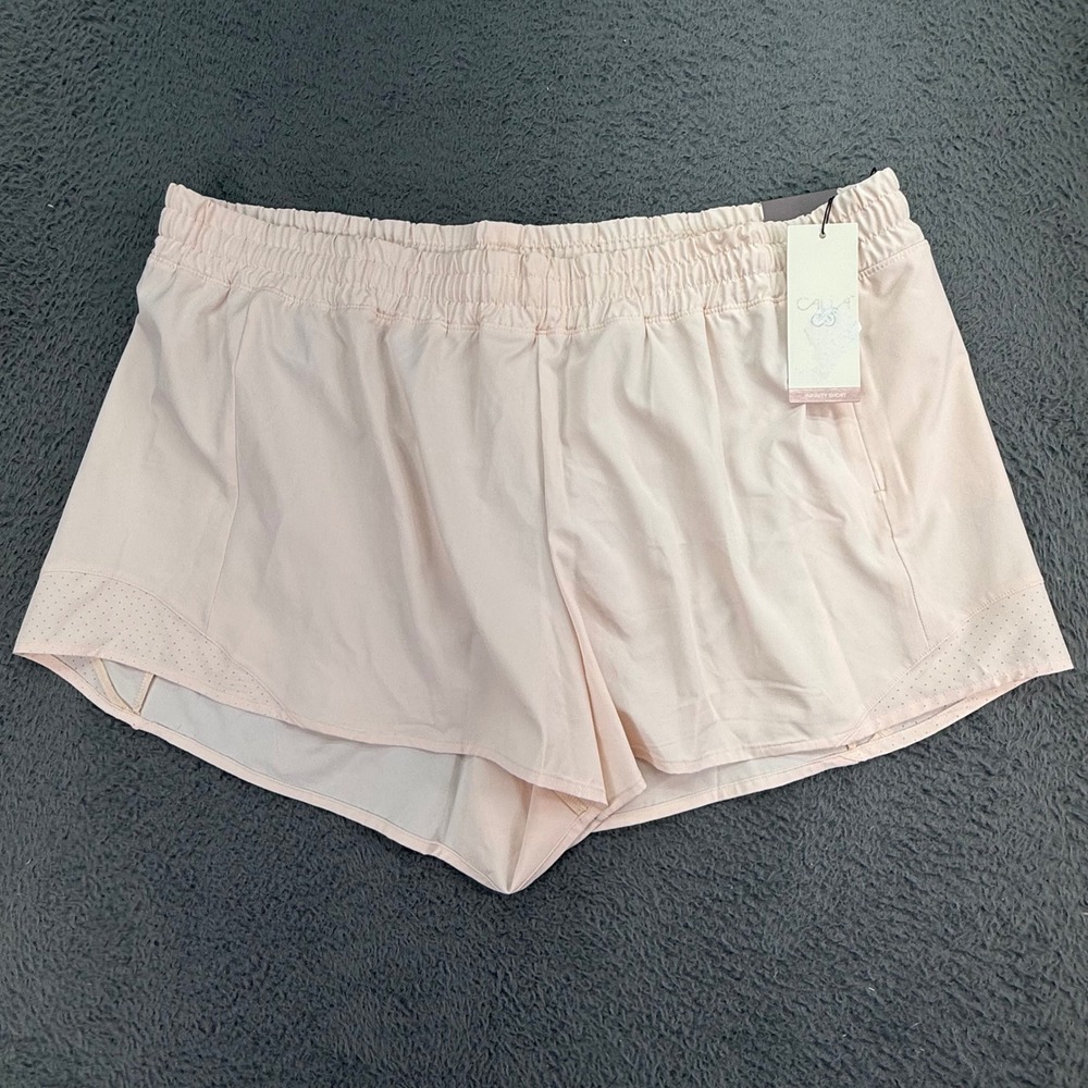 Calia Infinity Run Short Womens XXL Faded Pink Mid-Rise 3" Inseam WAX12336W